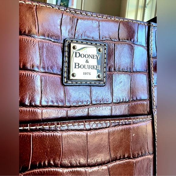 Dooney and Bourke Charlotte Croc Embossed Tote NWT - Picture 2 of 15